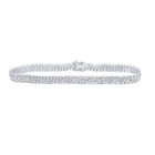 Radiant Sparkle: 14kt White Gold Diamond Tennis Bracelet - 5 - 7/8 Ct.t.w. - Splendid Jewellery