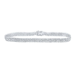 Radiant Sparkle: 14kt White Gold Diamond Tennis Bracelet - 5 - 7/8 Ct.t.w. - Splendid Jewellery