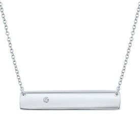 Radiant Sparkle Diamond Bar Necklace - Splendid Jewellery