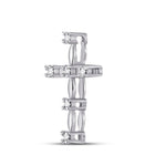 Radiant Spirit Diamond Cross Pendant Side view from the 10Kt White Gold Womens Round Diamond Cross Pendant 1 20 Cttwpin280051 collection by Splendid Jewellery