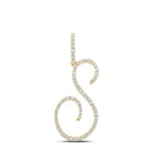 Radiant Splendor: 10kt Yellow Gold Diamond Initial Pendant - Splendid Jewellery
