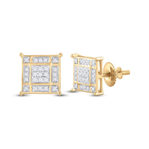 Radiant Square Diamond Elegance Earrings - Splendid Jewellery