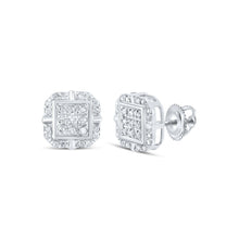 Load image into Gallery viewer, Radiant Square Diamond Elegance Earrings - Splendid Jewellery