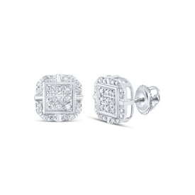 Radiant Square Diamond Elegance Earrings - Splendid Jewellery