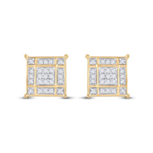 Load image into Gallery viewer, Radiant Square Diamond Elegance Earrings - Splendid Jewellery