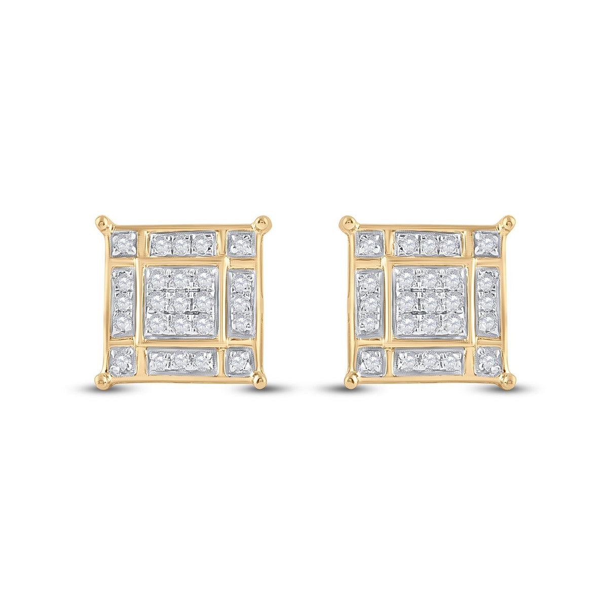 Radiant Square Diamond Elegance Earrings - Splendid Jewellery
