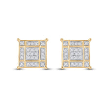 Load image into Gallery viewer, Radiant Square Diamond Elegance Earrings - Splendid Jewellery