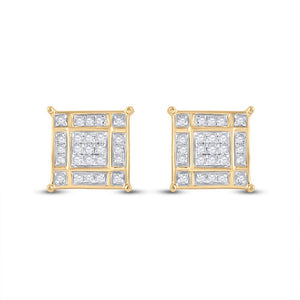 Radiant Square Diamond Elegance Earrings - Splendid Jewellery