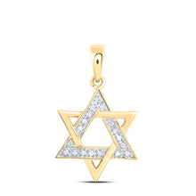 Load image into Gallery viewer, Radiant Star of David Diamond Pendant  Top View from Splendid Jewellery