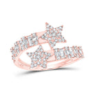 Radiant Starburst Diamond Cuff Band Ring - Splendid Jewellery