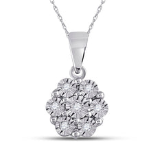 Load image into Gallery viewer, Radiant Starburst Diamond Pendant  Top View from Splendid Jewellery