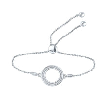 Load image into Gallery viewer, Radiant Sterling Silver Diamond Circle Bolo Bracelet - Timeless Elegance for Women - Splendid Jewellery