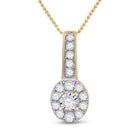 Radiant Sunburst Diamond Pendant - Splendid Jewellery