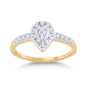 Radiant Tear Diamond Cluster Ring - Splendid Jewellery