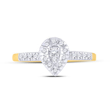 Load image into Gallery viewer, Radiant Tear Diamond Cluster Ring Front View from Splendid Jewellery