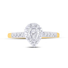 Radiant Tear Diamond Cluster Ring Front View from Splendid Jewellery