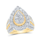Radiant Teardrop Cluster Diamond Ring | 10kt Yellow Gold 3 Cttw | Splendid Jewellery - Splendid Jewellery