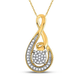 Radiant Teardrop Diamond Cluster Pendant - Splendid Jewellery