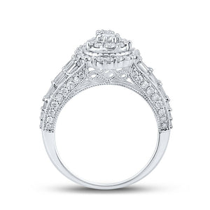 Radiant Teardrop Diamond Cluster Ring - Splendid Jewellery