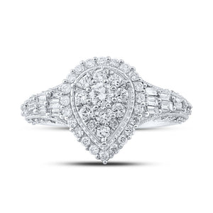 Radiant Teardrop Diamond Cluster Ring - Splendid Jewellery