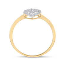 Load image into Gallery viewer, Radiant Tears Diamond Cluster Ring - Side View