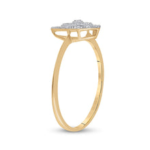Load image into Gallery viewer, Radiant Tears Diamond Cluster Ring - Front View