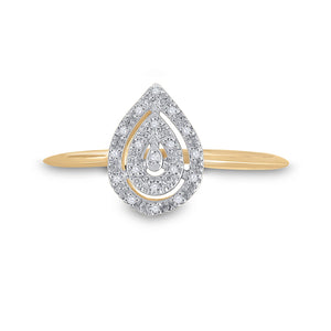 Radiant Tears Diamond Cluster Ring - Splendid Jewellery