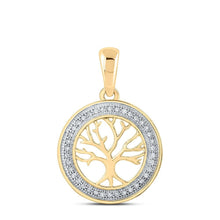 Load image into Gallery viewer, Radiant Tree of Life Diamond Circle Pendant - Splendid Jewellery