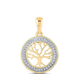 Radiant Tree of Life Diamond Circle Pendant - Splendid Jewellery