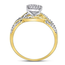 Load image into Gallery viewer, Radiant Twist Diamond Cluster Ring - Splendid Jewellery