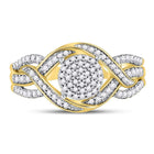 Radiant Twist Diamond Cluster Ring product Top View from Splendid Jewellery