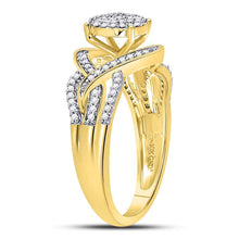 Load image into Gallery viewer, Radiant Twist Diamond Cluster Ring product Side View 2 from Splendid Jewellery