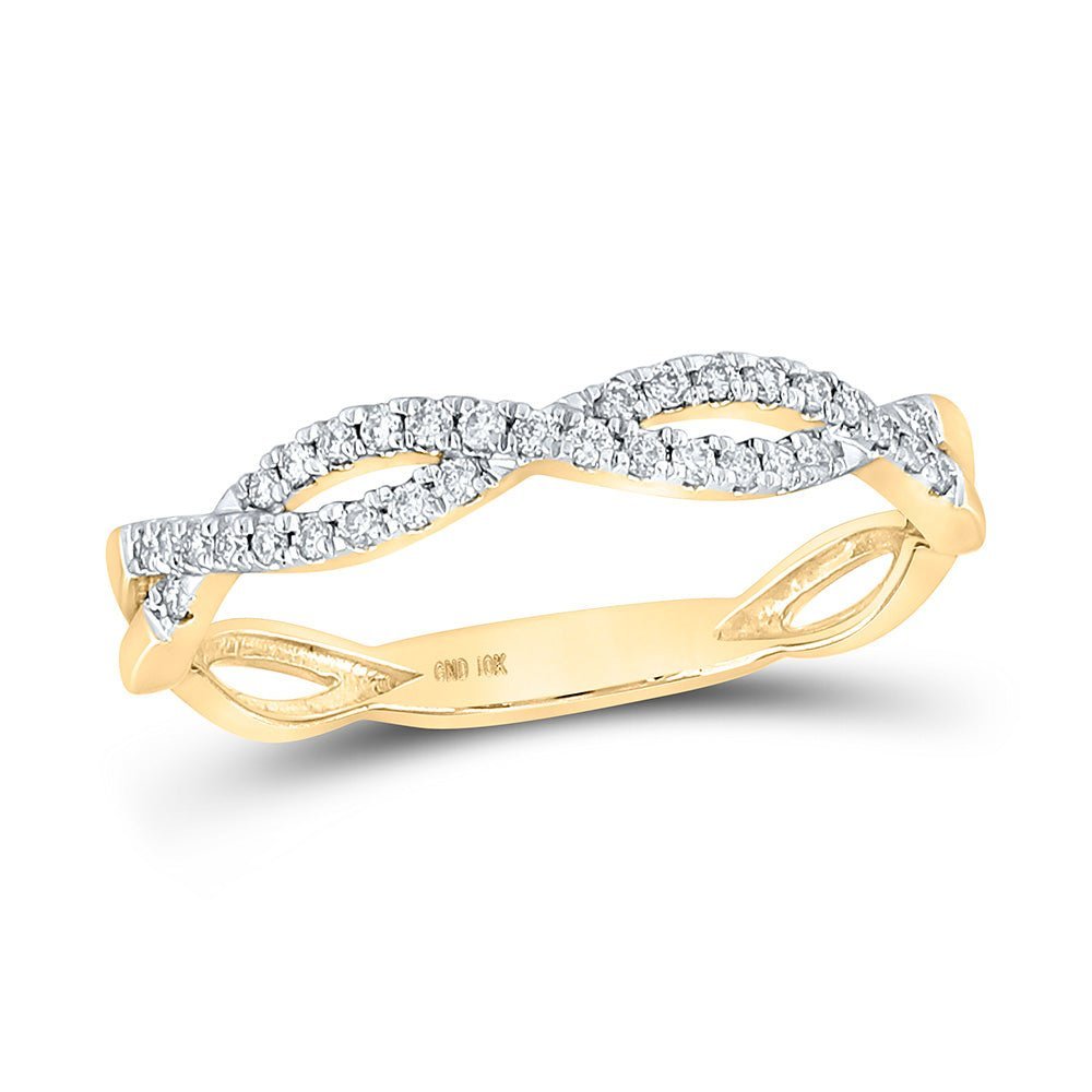 Radiant Twist Diamond Stackable Band Ring - Splendid Jewellery