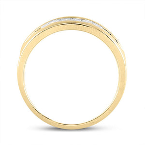 Regal 14kt Yellow Gold Men's Princess Diamond Wedding Band - 1/2 Carat Total Weight - Splendid Jewellery