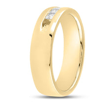 Load image into Gallery viewer, Regal 14kt Yellow Gold Men's Princess Diamond Wedding Band - 1/2 Carat Total Weight - Splendid Jewellery