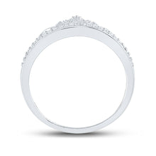 Load image into Gallery viewer, Regal Brilliance: 10kt White Gold Womens Round Diamond Crown Tiara Fashion Ring - Splendid Jewellery