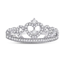 Load image into Gallery viewer, Regal Heart Crown Diamond Fashion Ring - Splendid Jewellery