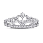 Regal Heart Crown Diamond Fashion Ring - Splendid Jewellery