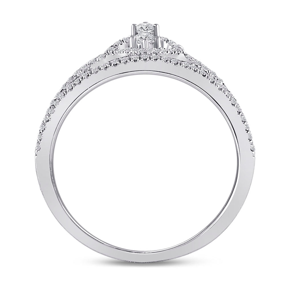Regal Heart Crown Diamond Fashion Ring - Splendid Jewellery