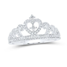 Load image into Gallery viewer, Regal Heart Crown Diamond Fashion Ring - Splendid Jewellery