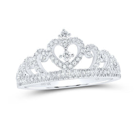 Regal Heart Crown Diamond Fashion Ring - Splendid Jewellery