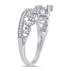 Regal Heart Crown Diamond Fashion Ring Side 2 view from the 10Kt White Gold Womens Round Diamond Heart Crown Ring 1 4 Cttwpin250202 collection by Splendid Jewellery