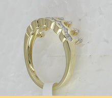 Load image into Gallery viewer, Regal Reign Diamond Band | 10kt Yellow Gold Womens Round Diamond Crown Tiara Band Ring 1/4 Cttw | Splendid Jewellery - Splendid Jewellery