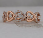 Romantic Brilliance: 10kt Rose Gold Diamond Heart Band Ring - Alternate view 4 from Splendid Jewellery