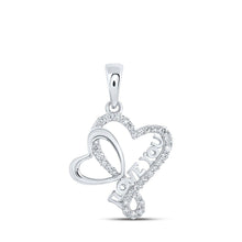 Load image into Gallery viewer, Romantic Brilliance: 10kt White Gold Diamond Heart &amp; Love Symbol Pendant - Splendid Jewellery