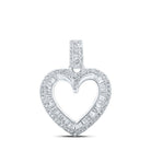 Romantic Brilliance: 10kt White Gold Diamond Heart & Love Symbol Pendant - Splendid Jewellery
