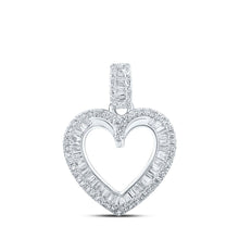 Load image into Gallery viewer, Romantic Brilliance: 10kt White Gold Diamond Heart &amp; Love Symbol Pendant - Splendid Jewellery