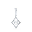 Romantic Brilliance: 10kt White Gold Diamond Heart Pendant - Splendid Jewellery