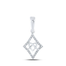 Load image into Gallery viewer, Romantic Brilliance: 10kt White Gold Diamond Heart Pendant - Splendid Jewellery