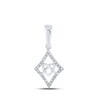 Romantic Brilliance: 10kt White Gold Diamond Heart Pendant - Splendid Jewellery